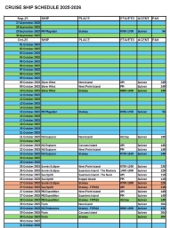 Cruise Schedule 2025/26 - V1